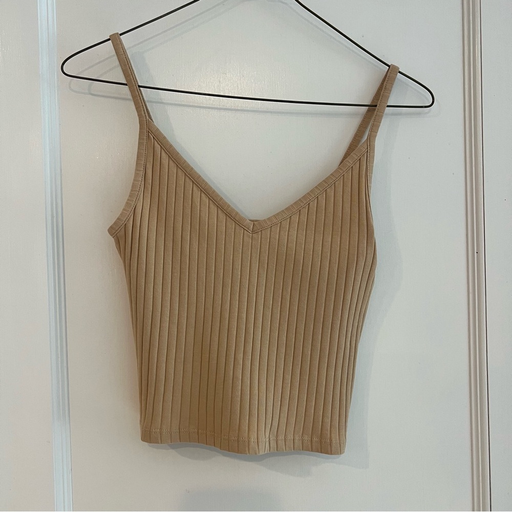 H&M Divided • Tan Ribbed Tank - Size X-Small - Picture 4 of 6